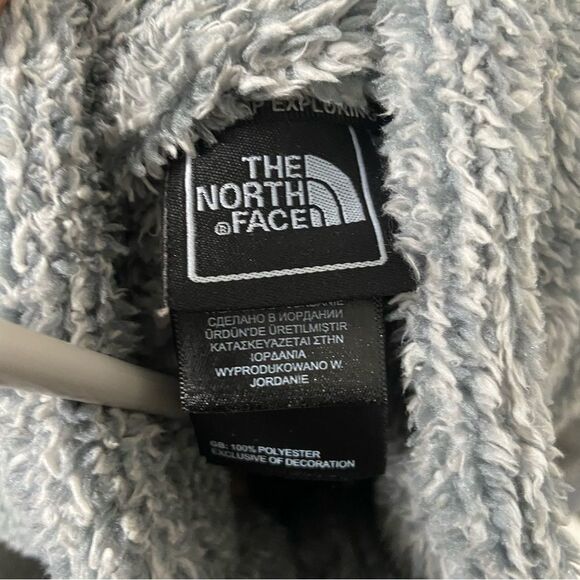 The North Face Grey Deep Pile Fleece Full Zip Jacket - Picture 3 of 4